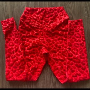 Red leggings